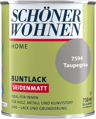 750ml Schöner Wohnen Home Buntlack seidenmatt, 7594 Taupegrau