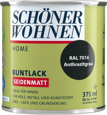 375ml Schöner Wohnen Home Buntlack seidenmatt, RAL 7016 Anthrazitgrau
