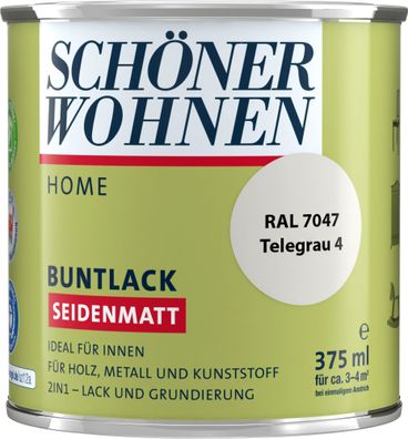 375ml Schöner Wohnen Home Buntlack seidenmatt, RAL 7047 Telegrau 4