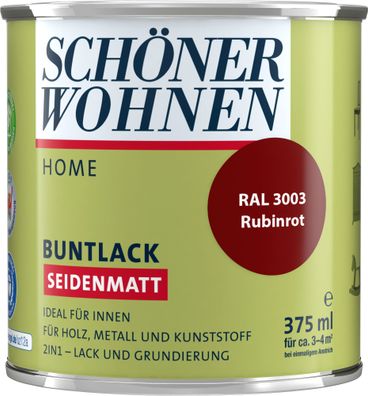 375ml Schöner Wohnen Home Buntlack seidenmatt, RAL 3003 Rubinrot