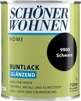 750ml Schöner Wohnen Home Buntlack glänzend, 9900 Schwarz