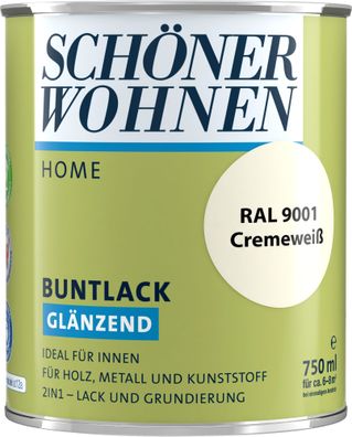 750ml Schöner Wohnen Home Buntlack glänzend, RAL 9001 Cremeweiß