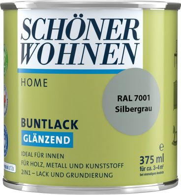 375ml Schöner Wohnen Home Buntlack glänzend, RAL 7001 Silbergrau