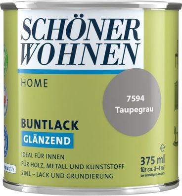 375ml Schöner Wohnen Home Buntlack glänzend, 7594 Taupegrau