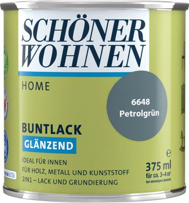 375ml Schöner Wohnen Home Buntlack glänzend, 6648 Petrolgrün