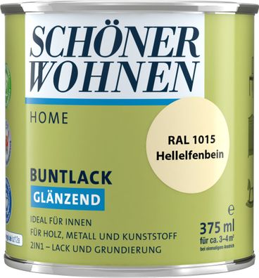 375ml Schöner Wohnen Home Buntlack glänzend, RAL 1015 Hellelfenbein