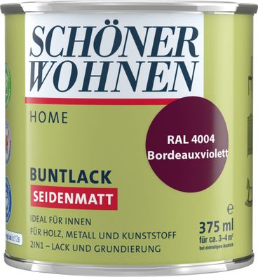 375ml Schöner Wohnen Home Buntlack seidenmatt, RAL 4004 Bordeauxviolett