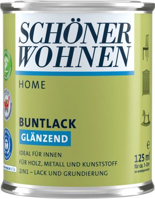125ml Schöner Wohnen Home Buntlack glänzend, 9900 Schwarz