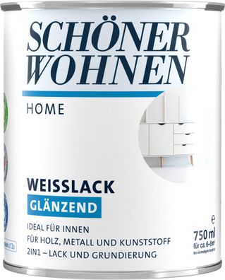 750ml Schöner Wohnen Home Weisslack hochglänzend weiss