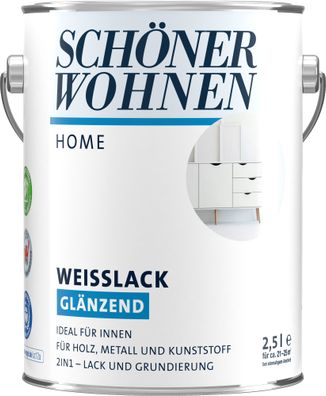 2,5L Schöner Wohnen Home Weisslack hochglänzend weiss