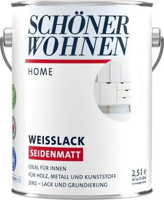 2,5L Schöner Wohnen Home Weisslack seidenmatt weiss