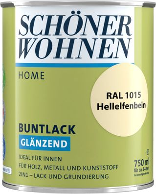 750ml Schöner Wohnen Home Buntlack glänzend, RAL 1015 Hellelfenbein
