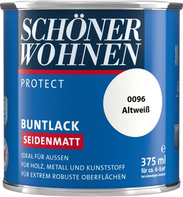 375ml Schöner Wohnen Protect Buntlack seidenmatt 0096 Altweiß