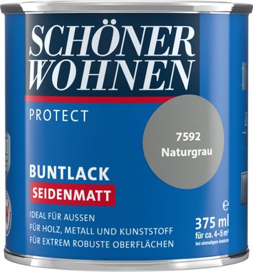 375ml Schöner Wohnen Protect Buntlack seidenmatt 7592 Naturgrau