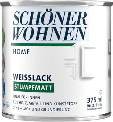 375ml Schöner Wohnen Home Weisslack stumpfmatt weiss