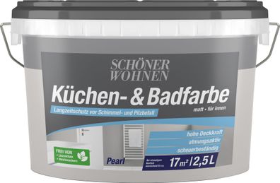 2,5L Schöner Wohnen Küchen-& Badfarbe matt, 9530 Pearl