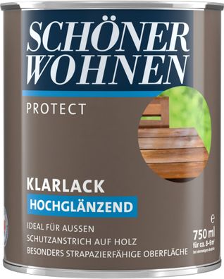 750ml Schöner Wohnen Protect Klarlack hochglänzend farblos