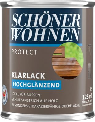125ml Schöner Wohnen Protect Klarlack hochglänzend farblos