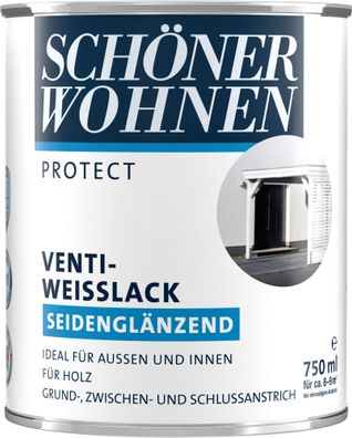 750ml Schöner Wohnen Protect Venti-Weisslack seidenmatt weiss