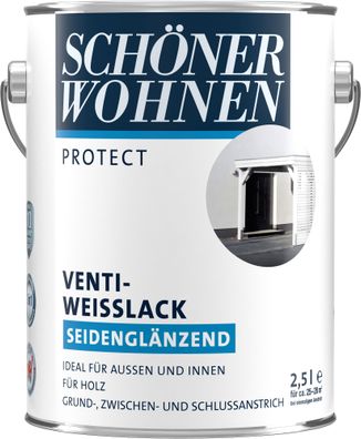 2,5L Schöner Wohnen Protect Venti-Weisslack seidenglänzend weiss