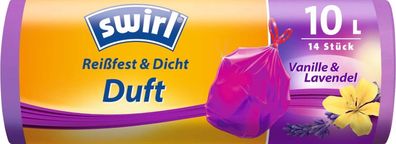 Swirl 10 Liter DUFT-Müllbeutel Vanille-Lavendel, 14 Stück