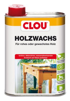 250ml Clou Holzwachs W1 farblos