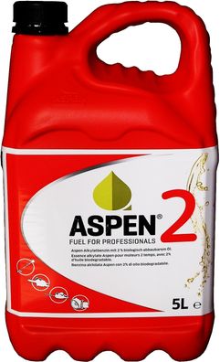 5 Liter ASPEN 2Takt Alkylatbenzin mit 2% Öl für 2-Takt-Motoren
