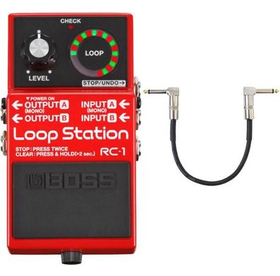 Boss RC-1 Loop Station Looper-Pedal mit Patchkabel