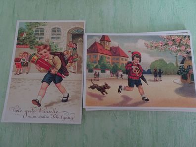 ältere Postkarten AK Schulanfang Einschulung Idötzchen Vintage Nostalgie Auswahl