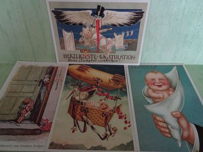 ältere Postkarten AK Geburt Taufe Baby Vintage Nostalgie Auswahl