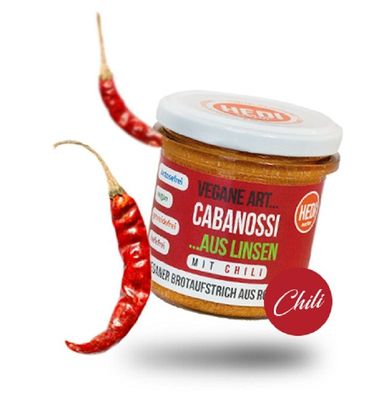 140g Vegane Art Cabanossi mit Chili aus Linsen Bio Brotaufstrich Hedi