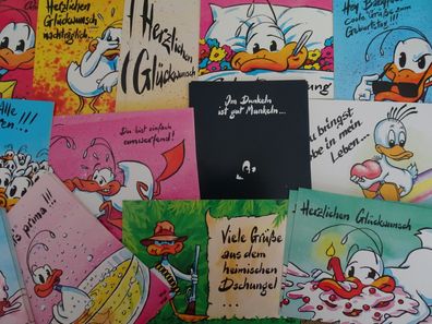 ältere Postkarten AK Moskito Humor Comic Liebe Geburtstag Gute Besserung Grüße - Ente