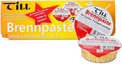 Sicherheits Brennpaste, Dose 3 x 80g