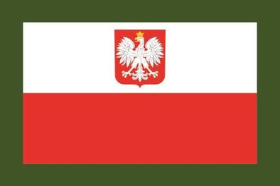 Aufkleber Fahne Flagge Polen Grenzschutz verschiedene Größen