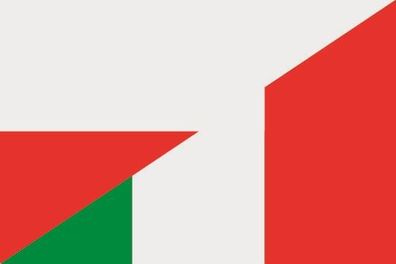 Aufkleber Fahne Flagge Polen-Italien verschiedene Größen