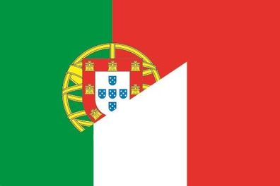 Aufkleber Fahne Flagge Portugal-Italien verschiedene Größen