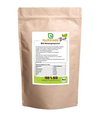 Bio Weizengraspulver 4x 500g