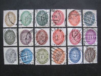 Deutsches Reich Dienstmarken MiNr. 114-131 gestempelt (AC 283)