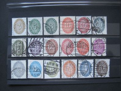 Deutsches Reich MiNr. 114-131x Dienstmarken gestempelt (C 817)
