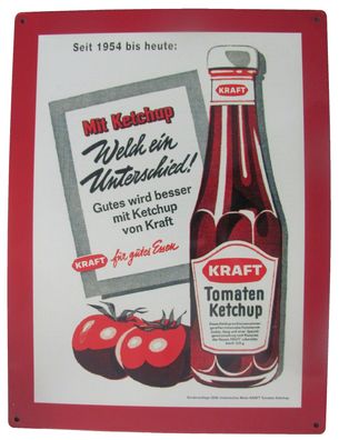 Kraft Tomaten Ketchup - Blechschild 30 x 40 cm