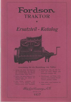 Ersatzteil Katalog Fordson Traktor, Trecker, Landtechnik, Oldtimer