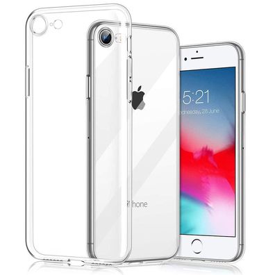 Schutz Hülle für iPhone 8 7 SE 2 SE 3 Handy Kamera Schutz Case Silikon Klar