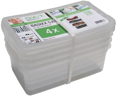 keeeper Aufbewahrungsboxen Set "bea" 4x 5,6 Liter PP