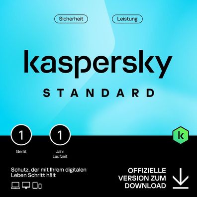 Kaspersky Standard|1 Gerät|1 Jahr stets aktuell|Download|eMail|ESD