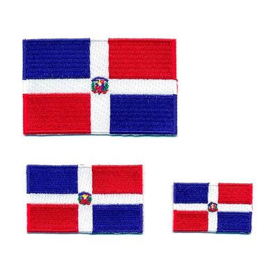 3 Dominikanische Republik Santo Domingo Flags Patch Aufnäher Aufbügler Set 1003