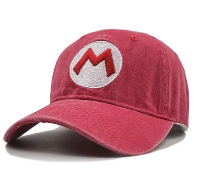 Super Mario rot Baseball Cap Kappe Gamer Fan Merchandise Cosplay Mütze