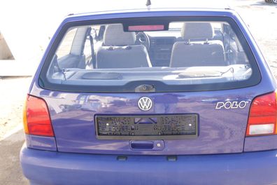 VW Polo 6N Heckklappe Klappe hinten Kofferraumklappe mit Scheibe blau LD5D