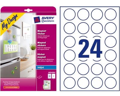 Avery Kühlschrank-Magnete Magnet-Sticker Aufkleber bedruckbar A4 Bogen Pinnwand