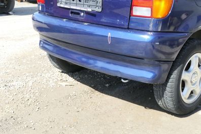 VW Polo 6N Stoßstange hinten nur Oberteil 2-geteilte Heckstoßstange blau LB5N