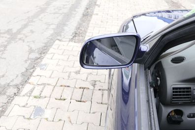 VW Passat 3B 3BG elektrischer Spiegel Außenspiegel links mit Glas blau LB5N